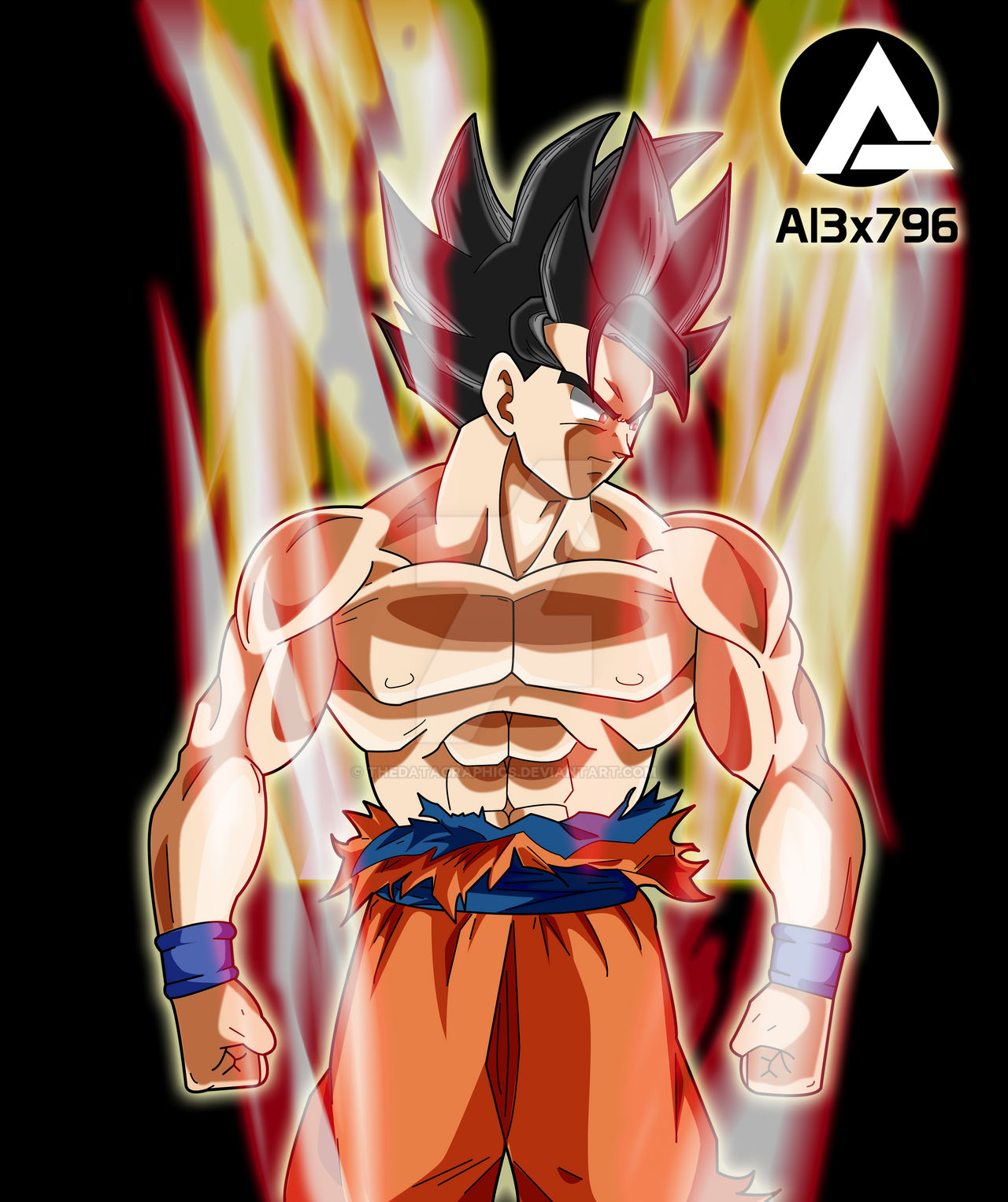 GOKU LIMIT BREAKER FORM IN FRONT by THEDATAGRAPHICS on DeviantArt