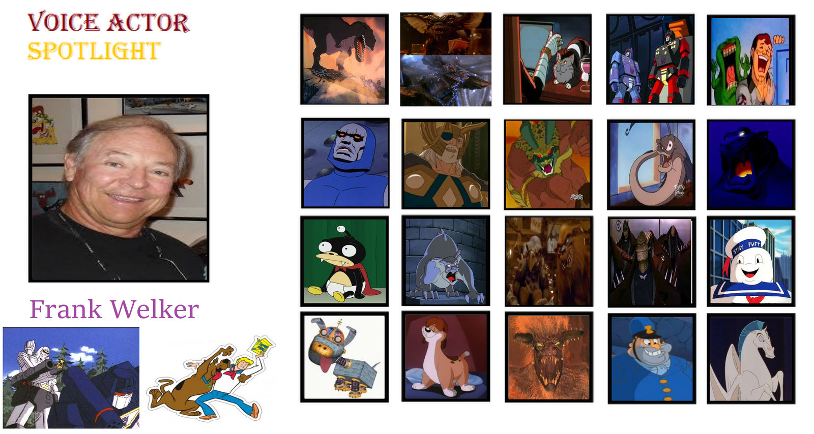 (Voice) Actor Spotlight Frank Welker by CrazyGamerDragon64 on DeviantArt