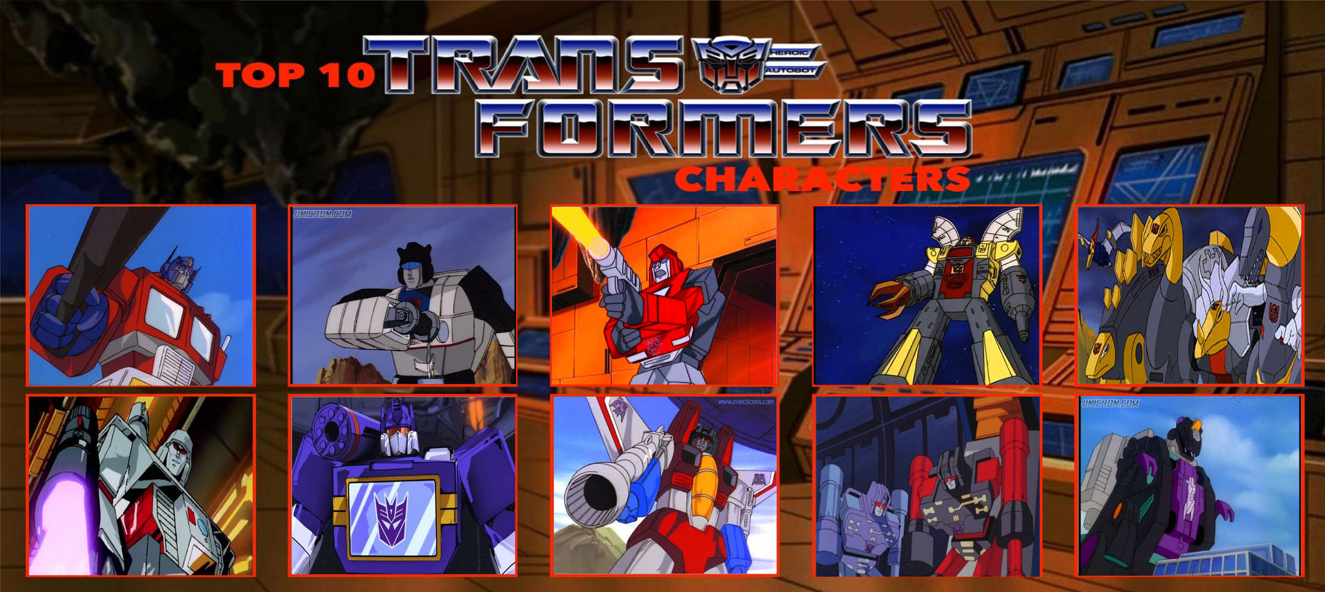 First Transformers Characters Top 10 Transformers Generation 1 characters by CrazyGamerDragon64 on ...