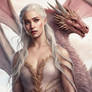 Daenerys human and dragon forms