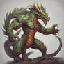 DreamUp Creation Muscular Green Dragon 