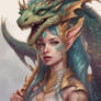 DreamUp Creation Elven Dragon Princess 