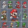 Mario as a Jedi variants 