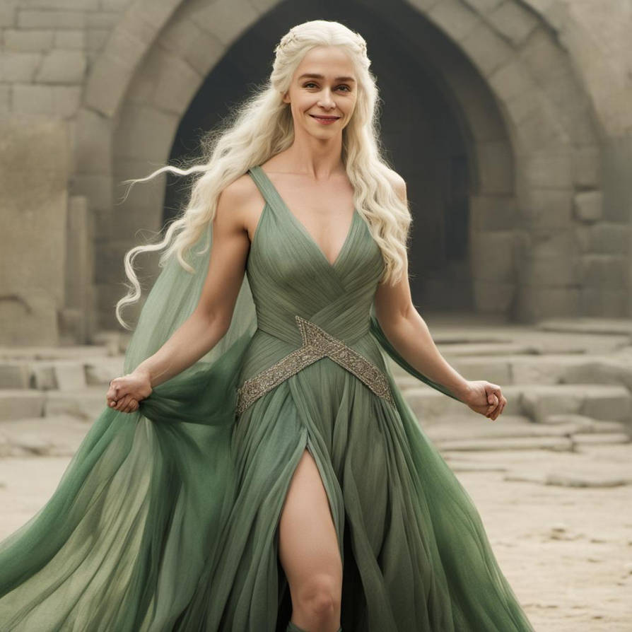 daenerys green dress Daenerys in a green dress by CrazyGamerDragon64 on DeviantArt