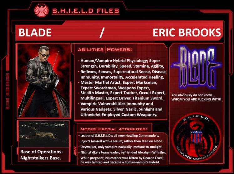 Character Profiles: Blade. by WallyRWest99 on DeviantArt