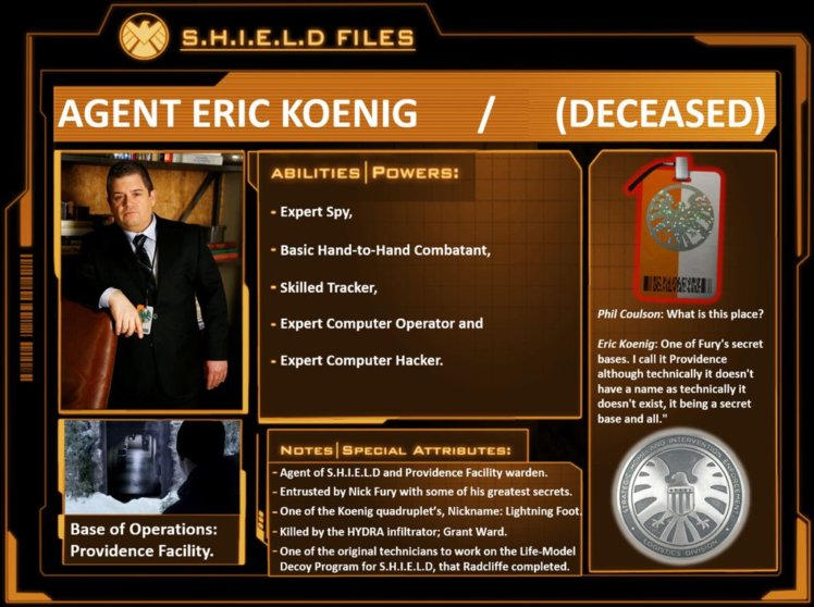 Agent Koenig Character Profiles: Agent Eric Koenig. by WallyRWest99 on DeviantArt