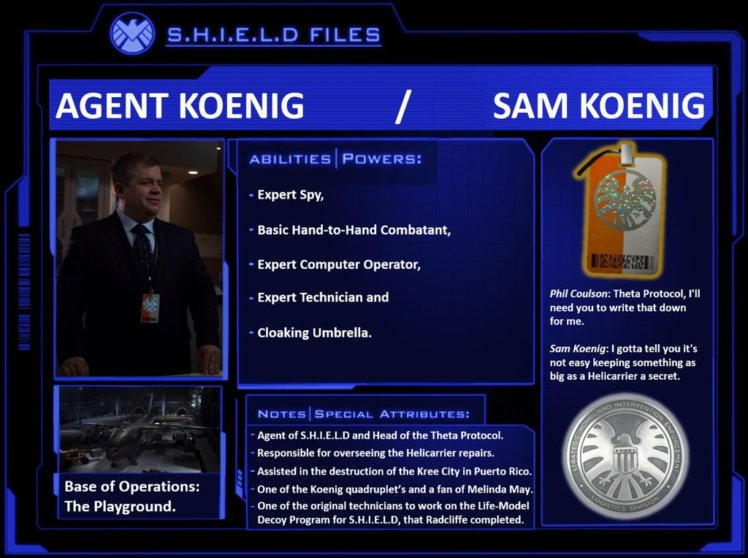 Agent Koenig Character Profiles: Agent Koenig (Sam). by WallyRWest99 on DeviantArt