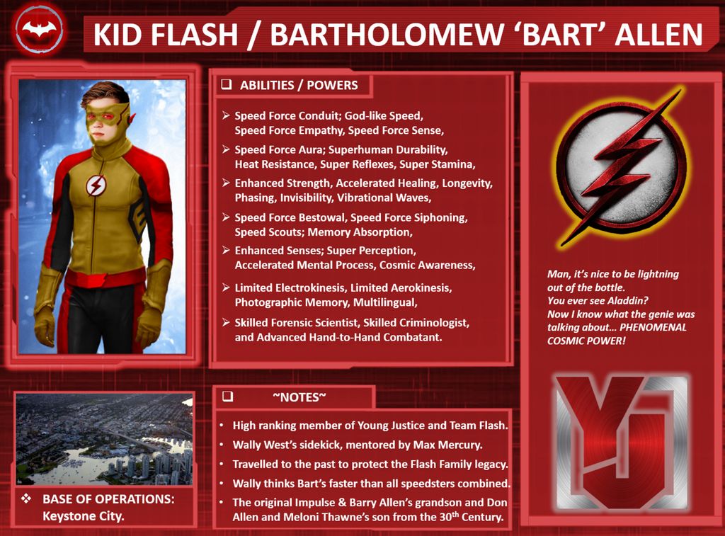 Character Profiles: Kid Flash (Bart). by WallyRWest99 on DeviantArt