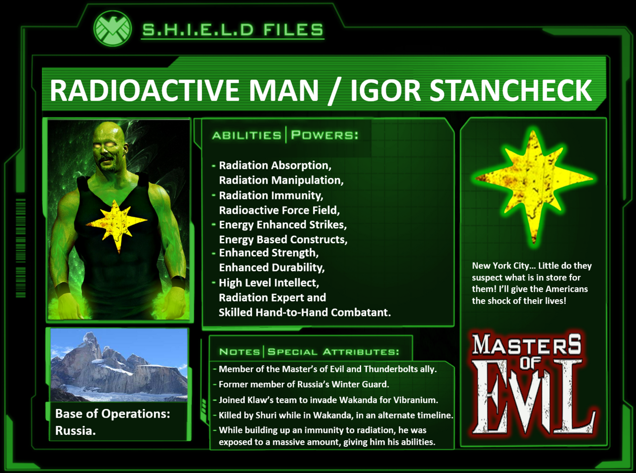 Radioactive Character Character Profiles: Radioactive Man. by WallyRWest99 on DeviantArt