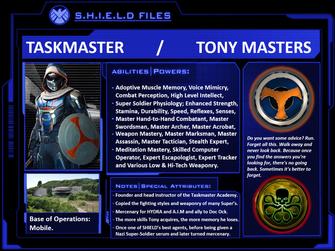 Character Profiles: Taskmaster. by WallyRWest99 on DeviantArt