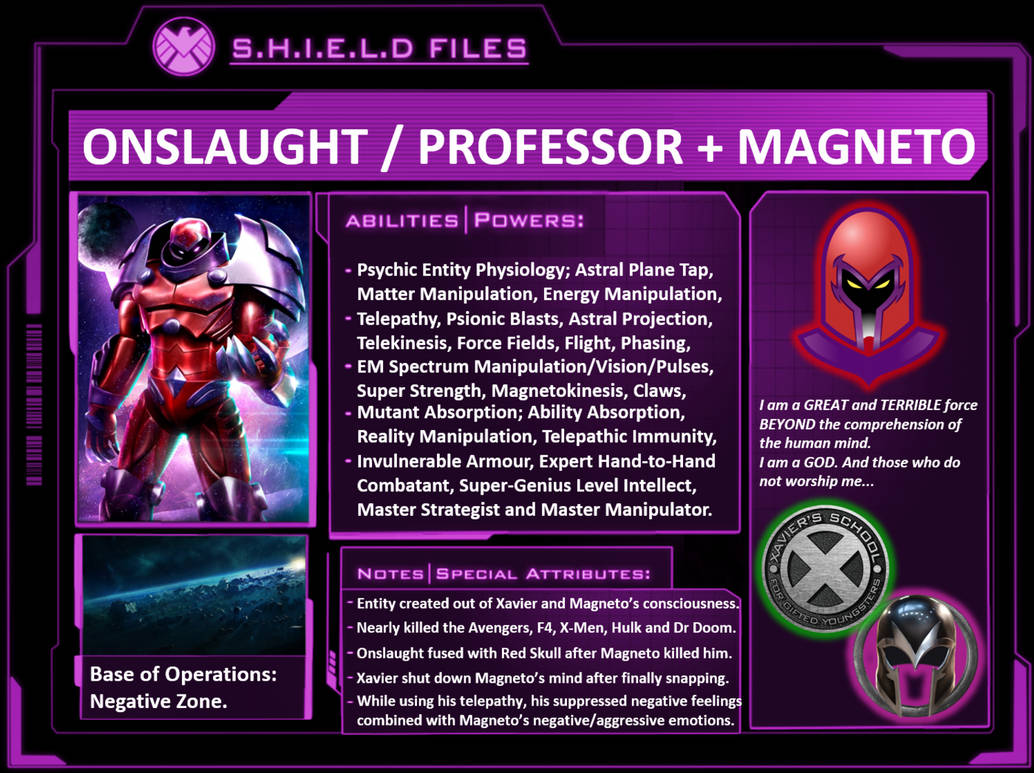 Onslaught Character Character Profiles: Onslaught. by WallyRWest99 on DeviantArt