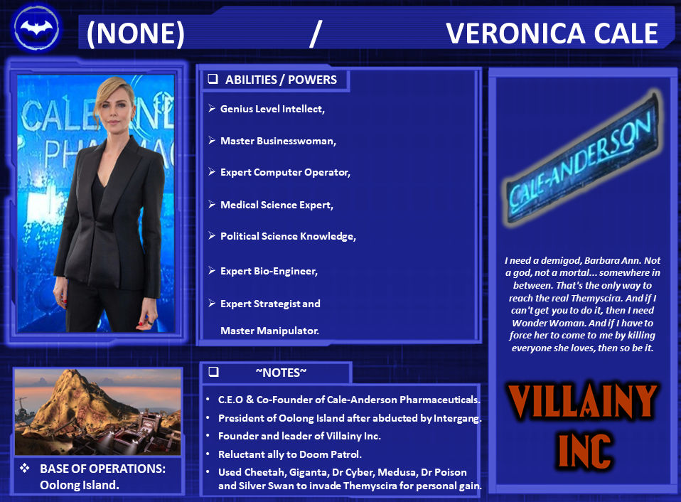 Character Profiles Veronica Cale. by WallyRWest99 on DeviantArt