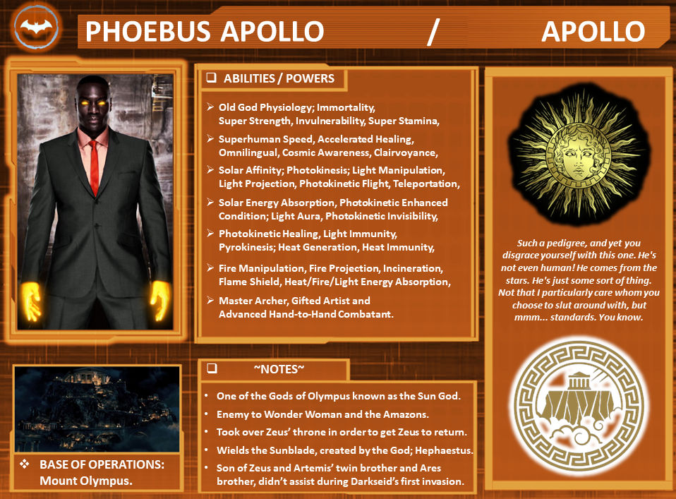 Character Profiles: Apollo. by WallyRWest99 on DeviantArt