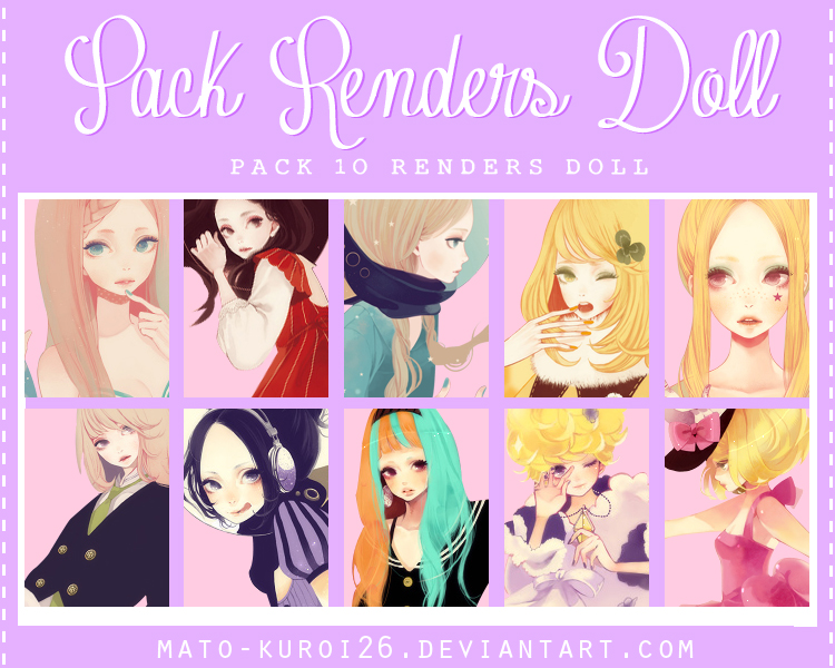 Doll Renders PACK RENDERS DOLL by Mato-Kuroi26 on DeviantArt
