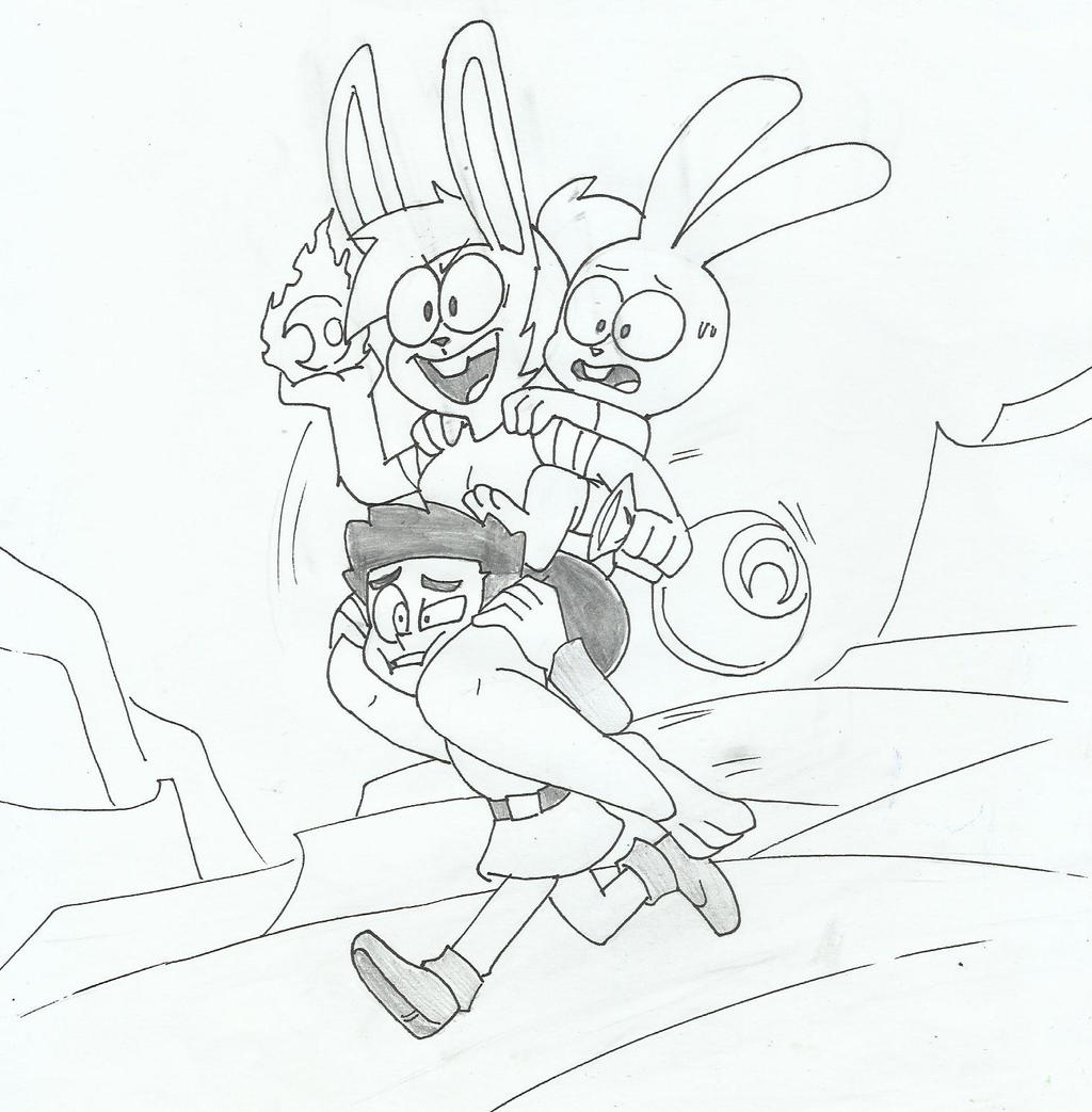 Rabbits Riding Other Rabbits Piggy Back Ride Rabbits by IgusZilla on DeviantArt