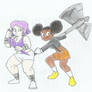 Ayane and Mouse ready to Fight