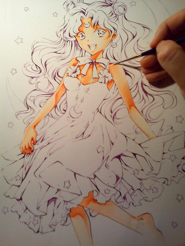 Sailor Moon: Luna the cat WIP