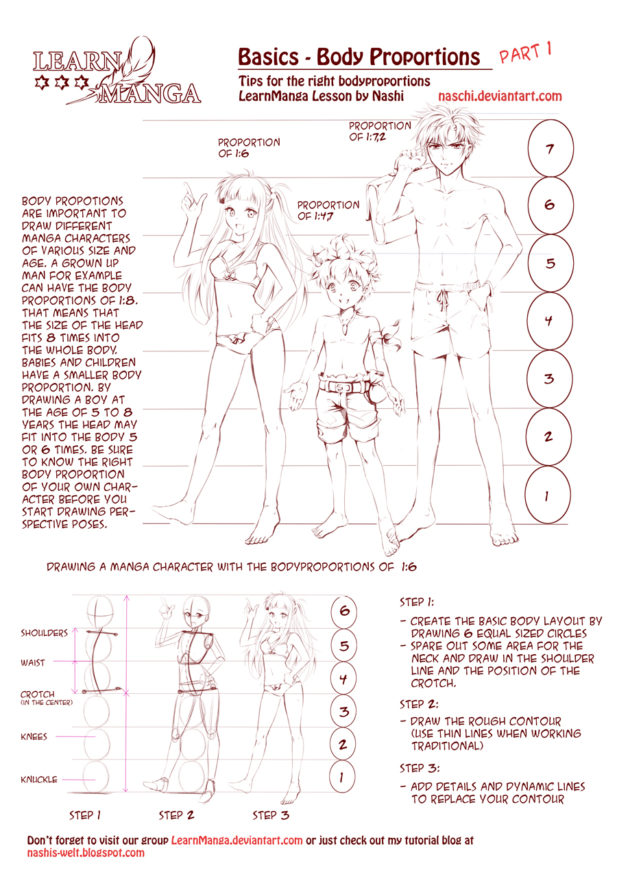 Learn Manga: body proportions