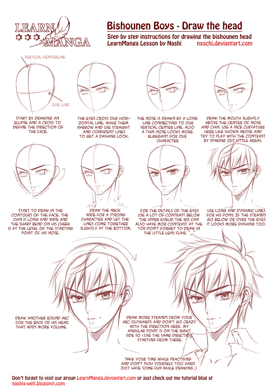 How to Draw a Basic Manga Boy Head (Side View)