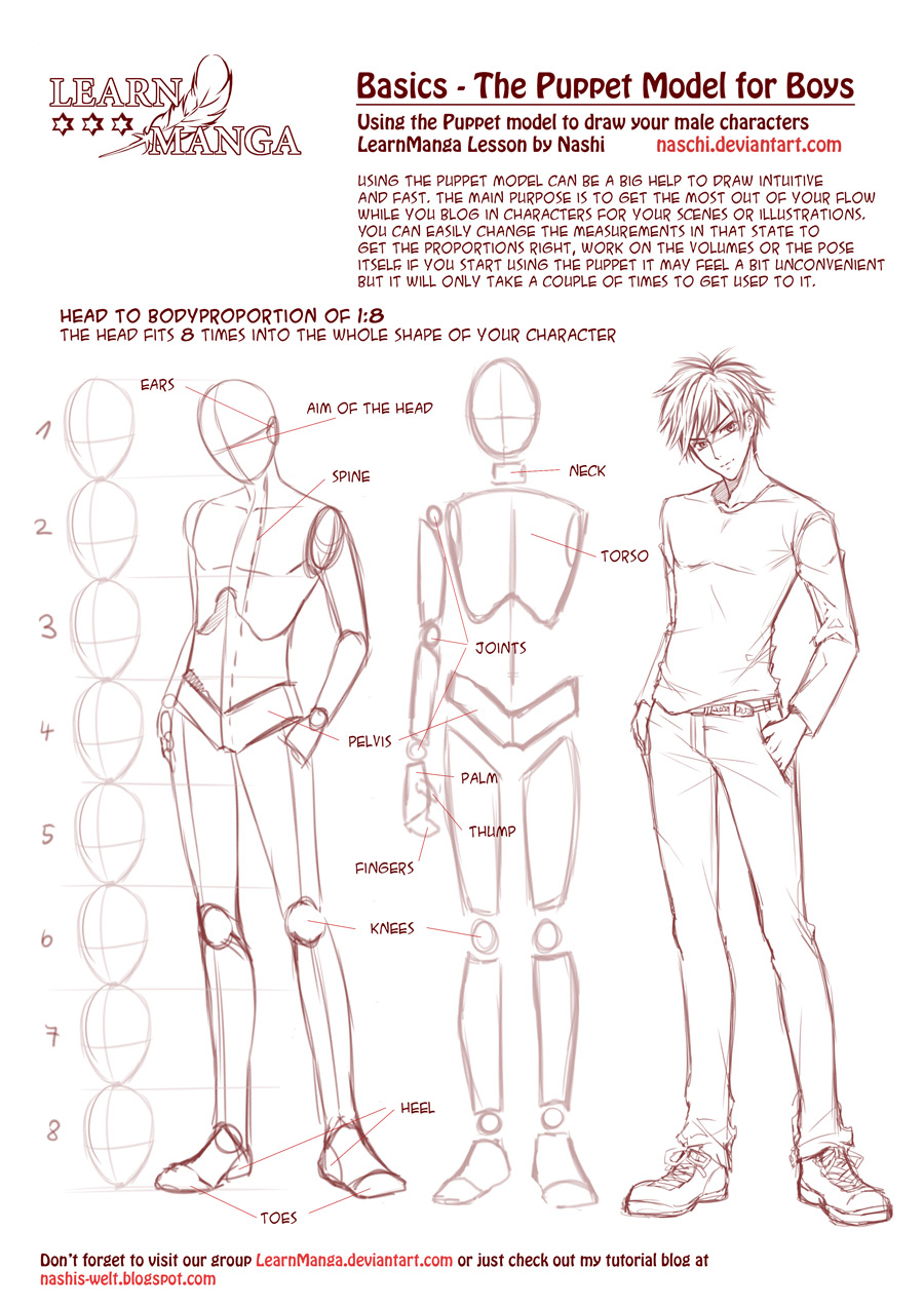 Learn Manga Basics: The Male Puppet