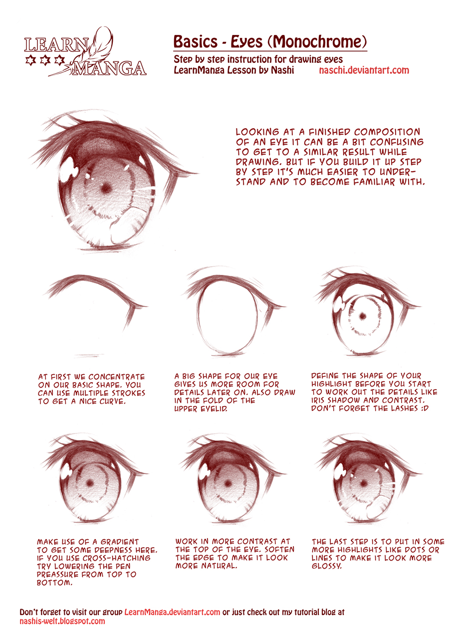 Learn Manga Basics Eyes BW by Naschi on DeviantArt Learn Manga Basics Eyes BW by Naschi on DeviantArt