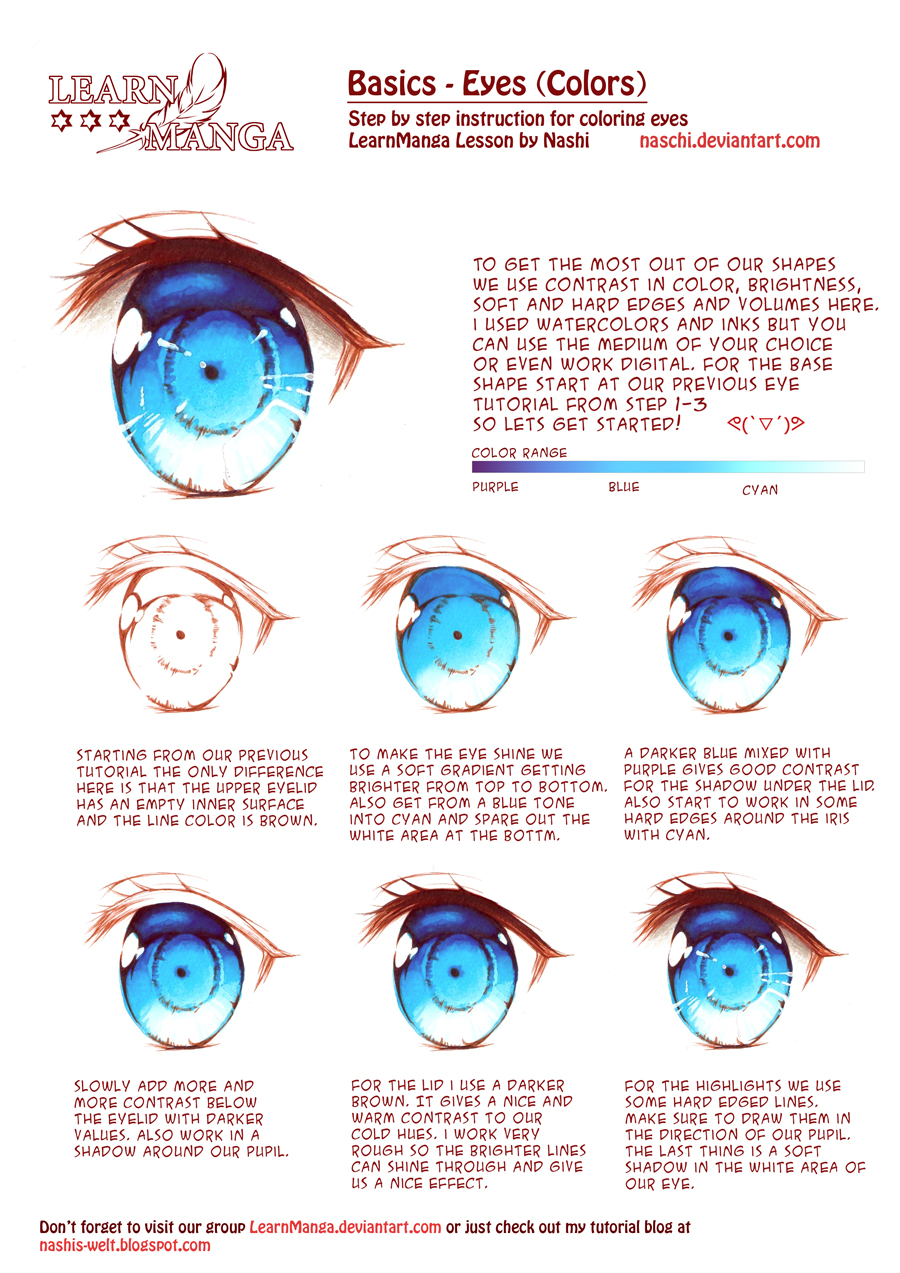 Learn Manga Basics: Eyes-Color by Naschi on DeviantArt