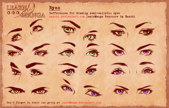 Learn Manga Basics Semi Eyes 4 Refference