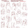 Learn Manga Basics Female Hair styles V2
