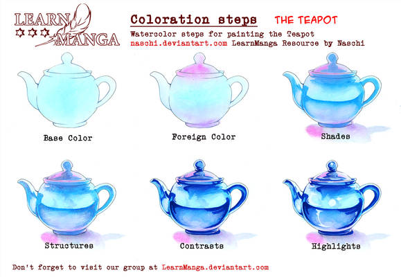 LearnManga Watercolorsteps Teapot