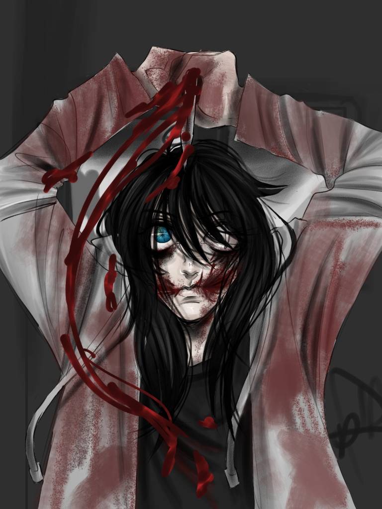 Jeff the Killer Fanart + Speedpaint by ShimmerPop on deviantART