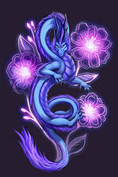 Blue Chinese Dragon