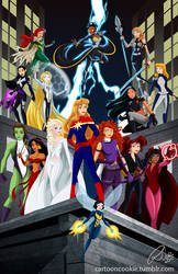 Disney Ladies Meet Marvel Super Heroes by racookie3