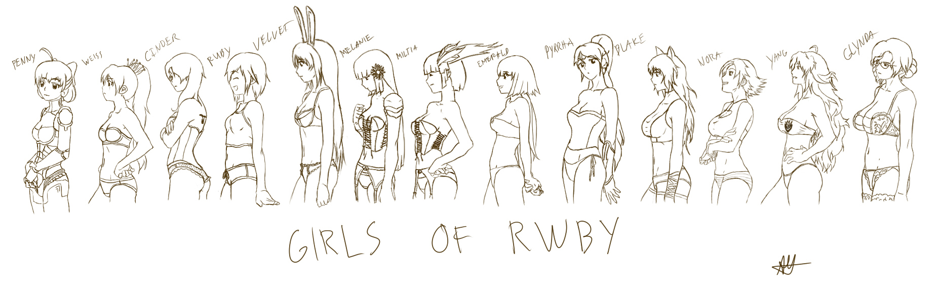 THE GIRLS OF RWBY