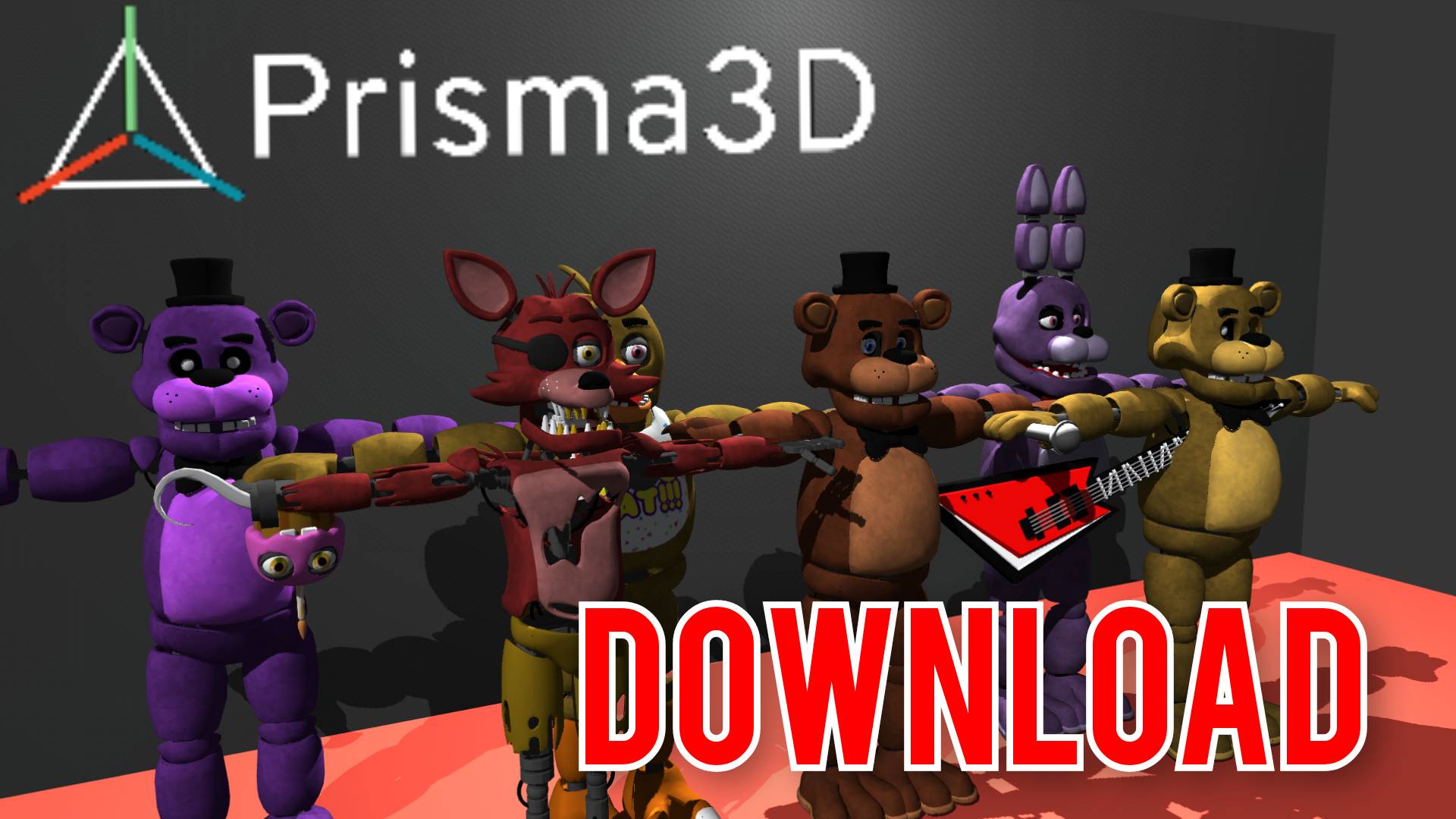 FNaF 1 v2 for PRISMA 3D - Improved and Optimized HW Models - DOWNLOAD (P3D)  