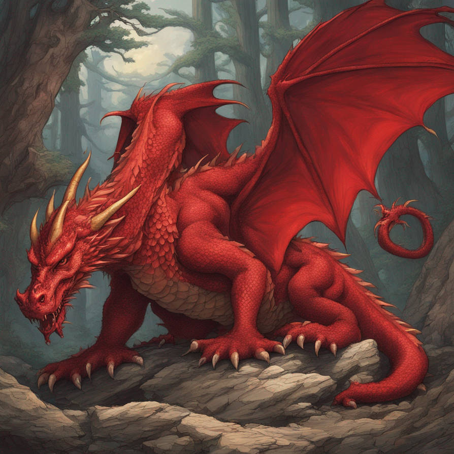 Fat Red Ragon Huge red DRAGON Overshadows and prepares to attack by Thrawn1980 on ...