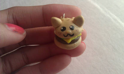 Polymer Clay Kitty Cheese Burger