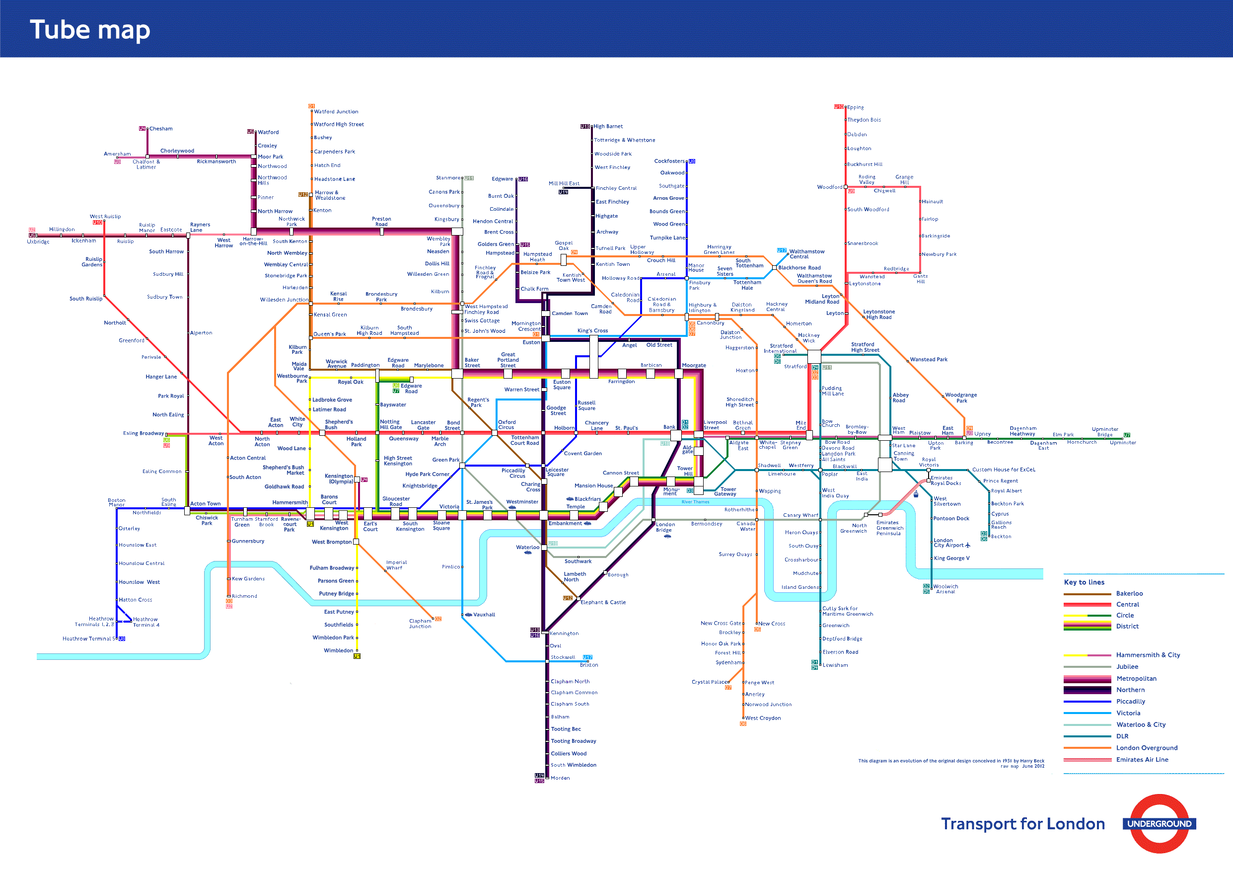 London-tube-map-numeric by Ewxep