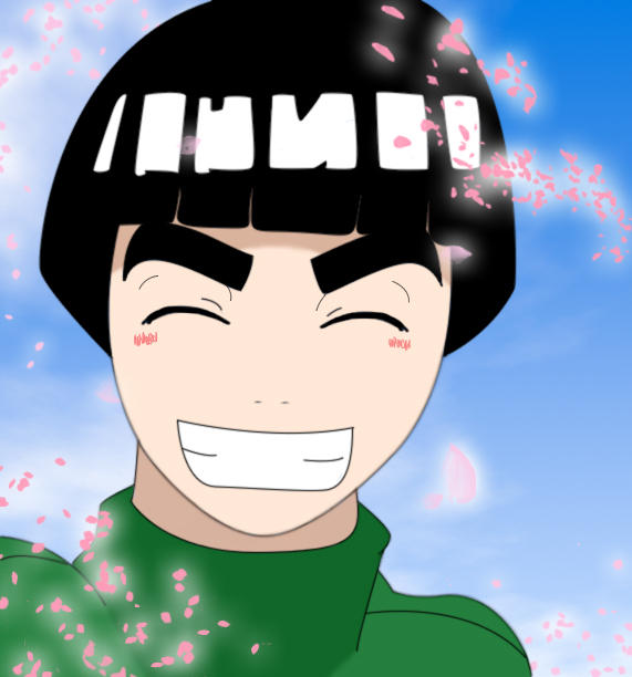 Rock Lee Smile - Sakura Petals by anim3fr3ak on DeviantArt