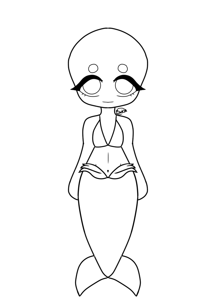 Mermaid base, ask to use! by BambaDraws on DeviantArt