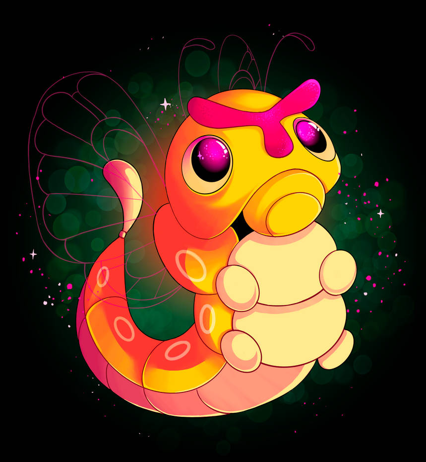 Shiny Caterpie by CupidAnorak on DeviantArt