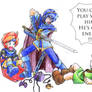 SSB Marth Roy and Young Link