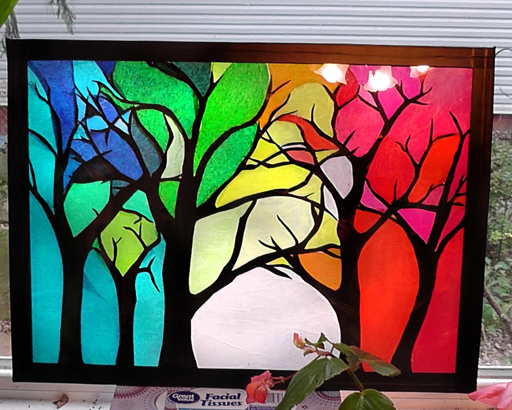 Tissue Paper Window Art at Leonard Gagliano blog