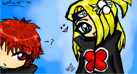 Iscribble Deidara and Sasori