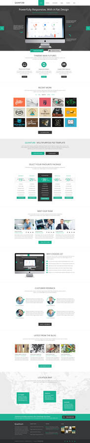 Quantum One Page PSD Theme