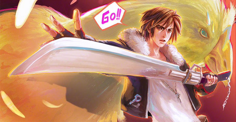 Squall Leonhart and Chocobo