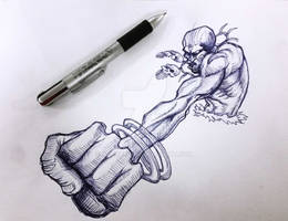 Dhalsim Pen Sketch