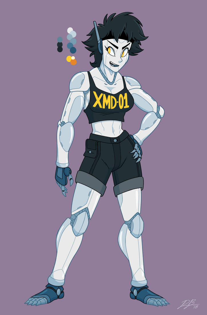 Android Character Design (Comm) by DavidBaronArt on DeviantArt