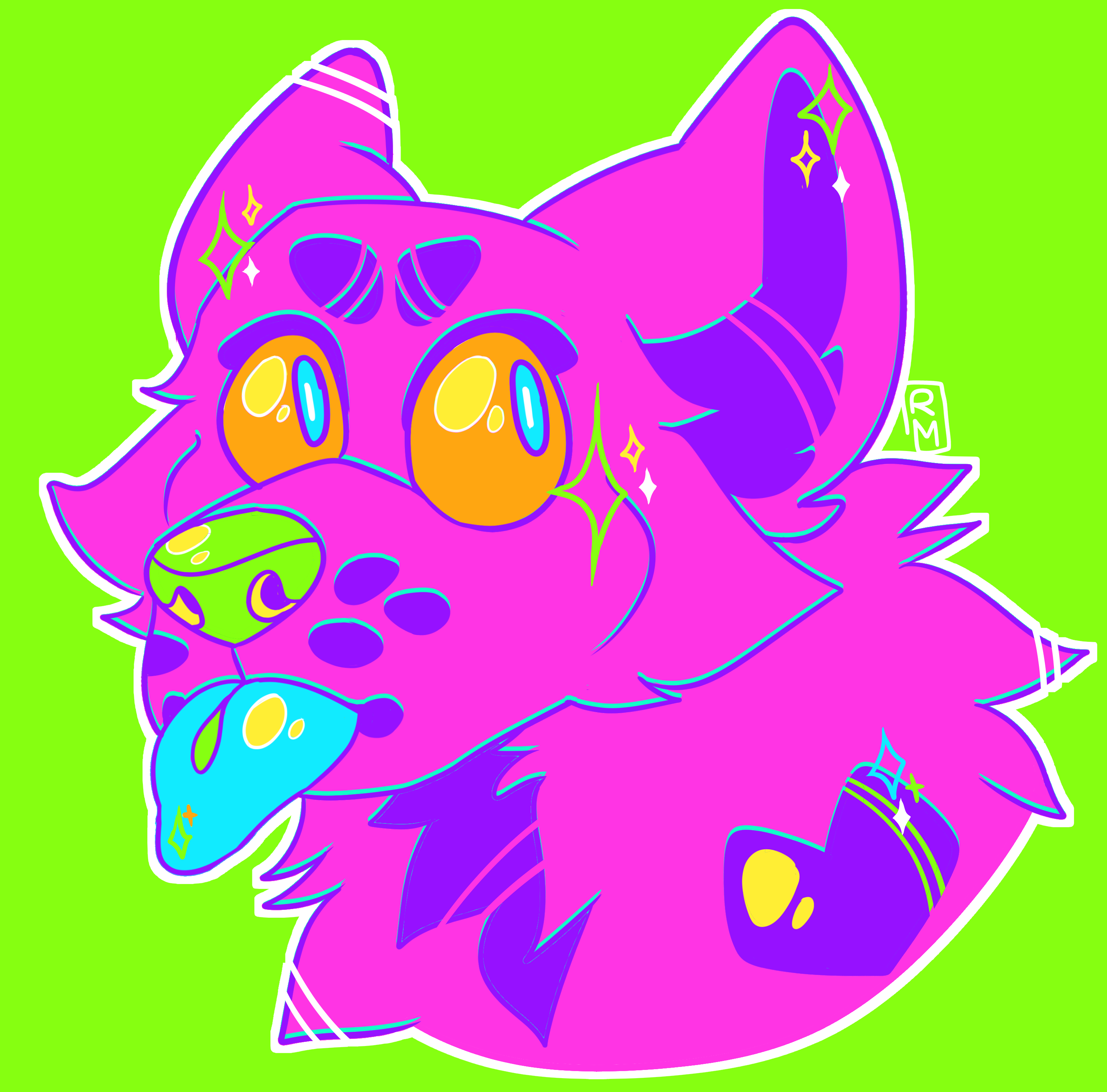 Weirdcore leafeon! WARNING! Bright colors and Eye strain! by