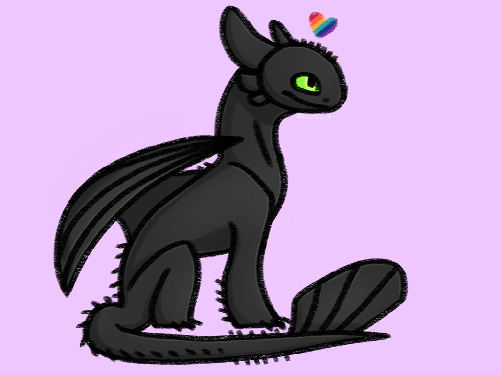 Toothless Sitting by RSWFille on DeviantArt