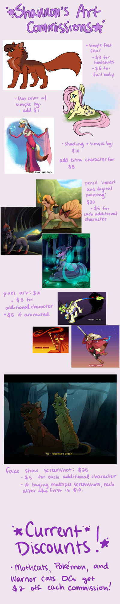 SHANNON'S ART COMMISSIONS - All slots open!